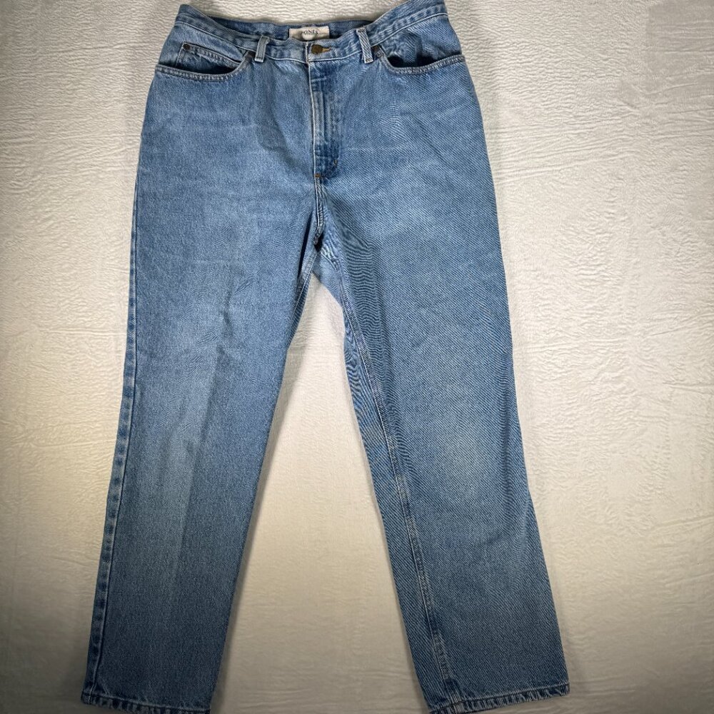Vtg Jones Sport High Rise Mom Jeans Size 16 in Medium Wash Denim‎